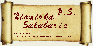 Miomirka Šuluburić vizit kartica